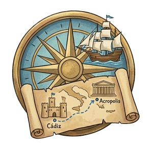 Icono de Cadiz a Atenas en bici